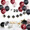 18 Pack Graduation Decorations 2026 Latex Balloons - 12 Inch Maroon and Black Congrats Grad Graduation Confetti Balloons with Ribbons for Class of 2026 Grad Party Decor Supplies